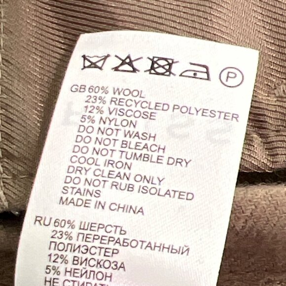 REISS Kyla Wool Combat Pant Taupe Sz 6 NWT - Picture 7 of 7